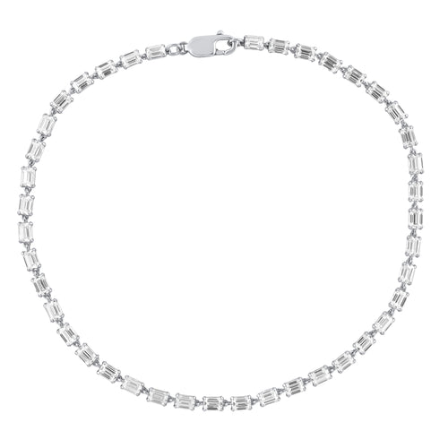 4.00ct 14K White Gold  Diamond Bracelet 7