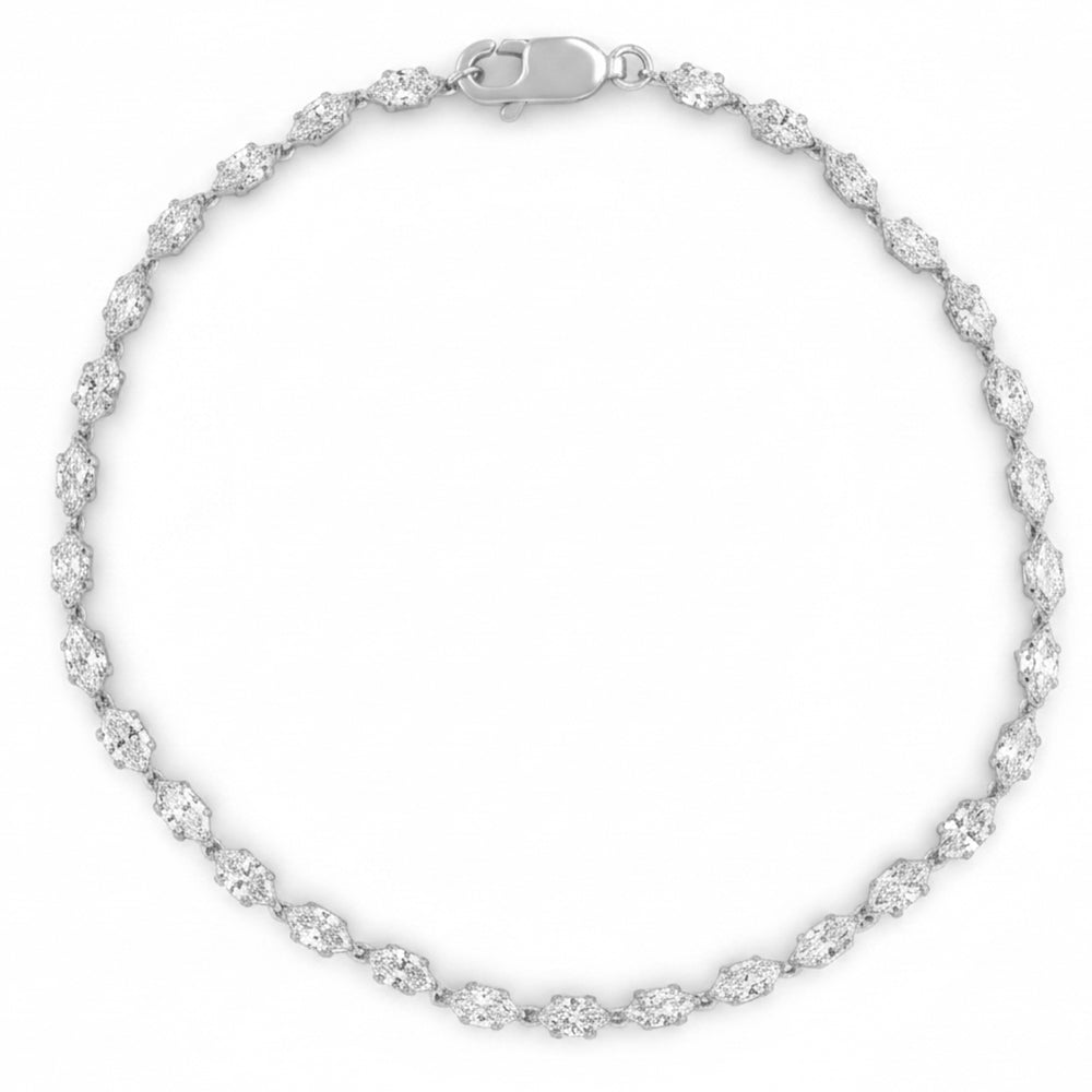 2.97ct 14K White Gold  Diamond Bracelet 7