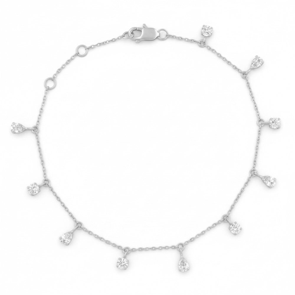 .99ct 14K White Gold  Diamond Bracelet 7