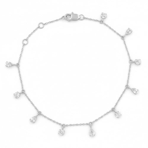 .99ct 14K White Gold  Diamond Bracelet 7