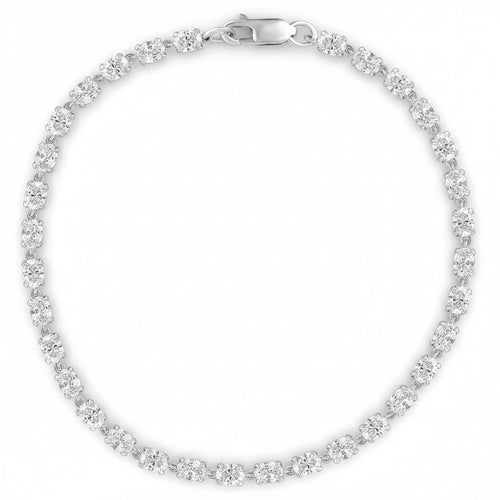 3.95ct 14K White Gold  Diamond Bracelet 7
