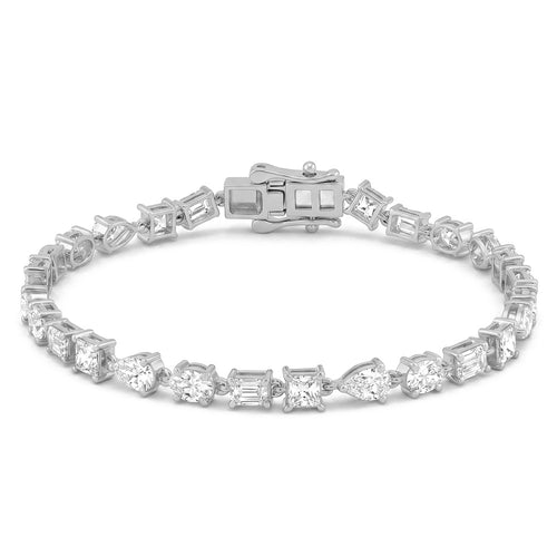 6.93ct 14K White Gold  Diamond Bracelet 7