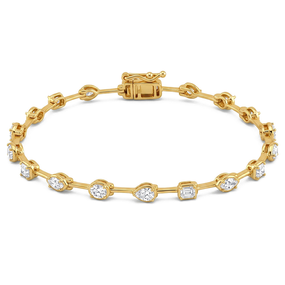 1.80ct 14K Yellow Gold  Diamond Bracelet 7