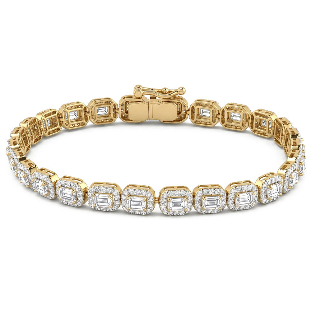 8.69ct 14K White Gold  Diamond Bracelet 7