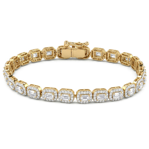 8.69ct 14K White Gold  Diamond Bracelet 7