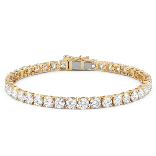 10.00ct 14K Yellow Gold  Diamond Bracelet 7