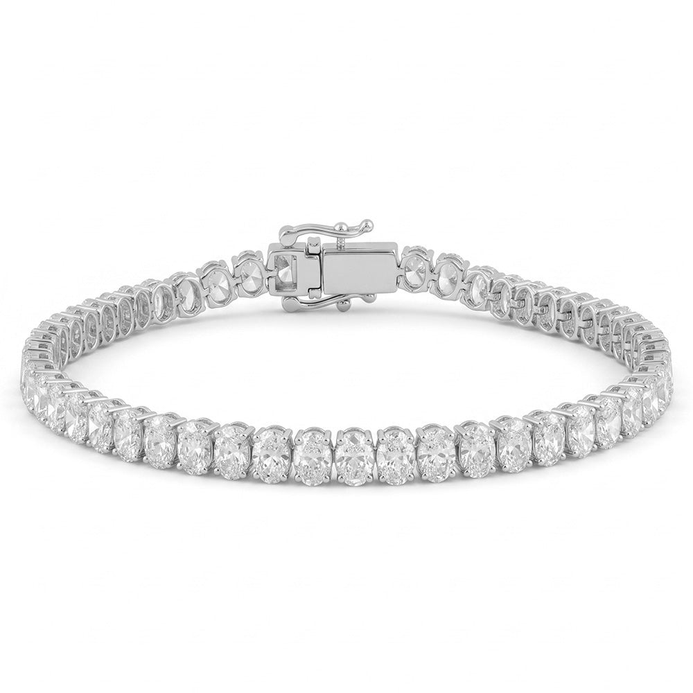 8.10ct 14K White Gold  Diamond Bracelet 7