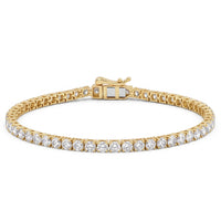 6.16ct 14K Yellow Gold  Diamond Bracelet 7