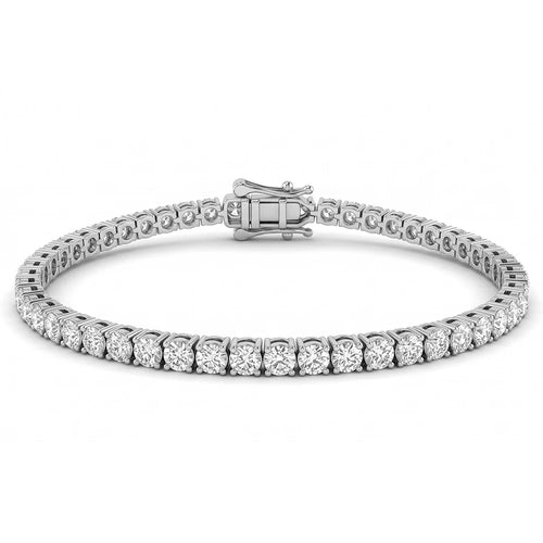 5.00ct 14K White Gold  Diamond Bracelet 7