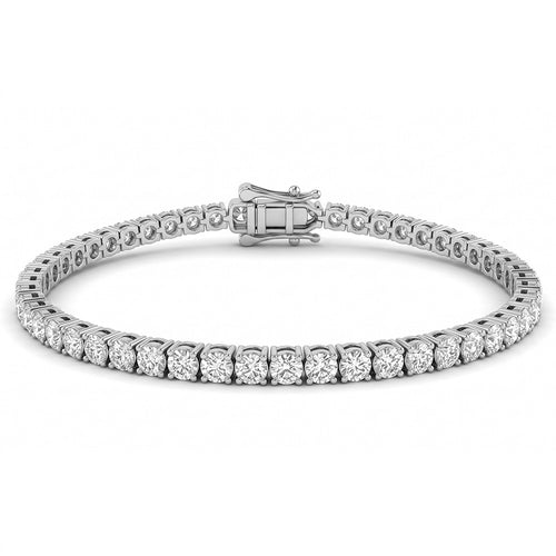 6.16ct 14K White Gold  Diamond Bracelet 7