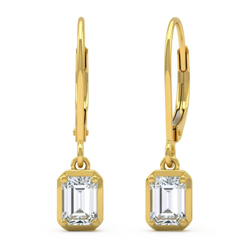 .95ct 14K Yellow Gold  Diamond Earrings alternate
