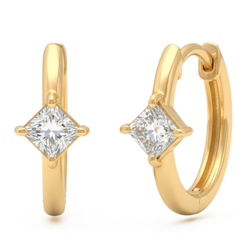 0.5ct 14K Yellow Gold  Diamond Earrings