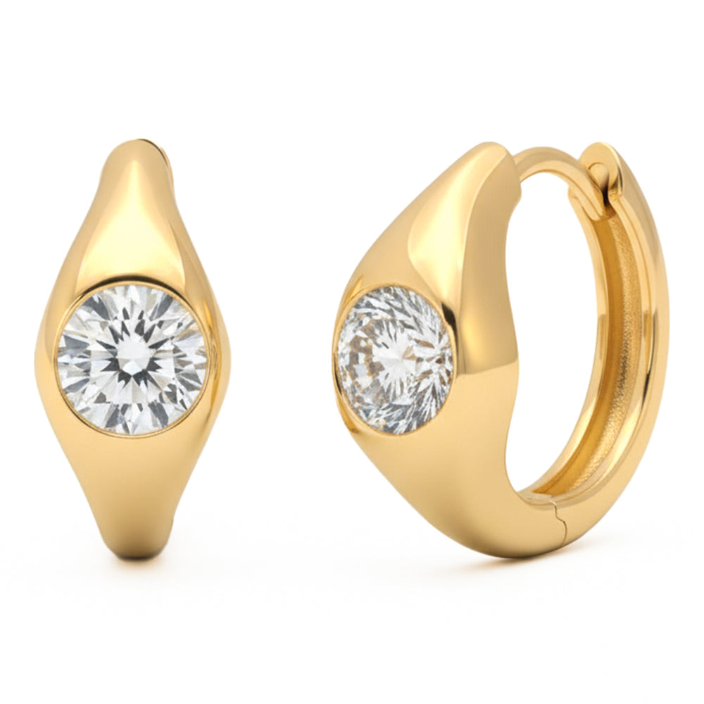 1.04ct 14K Yellow Gold  Diamond Earrings
