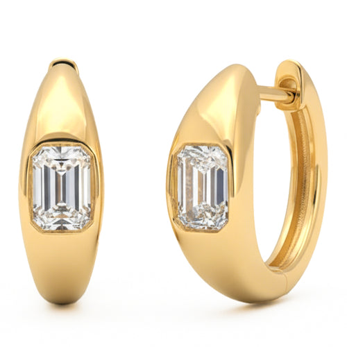 1.04ct 14K Yellow Gold  Diamond Earrings