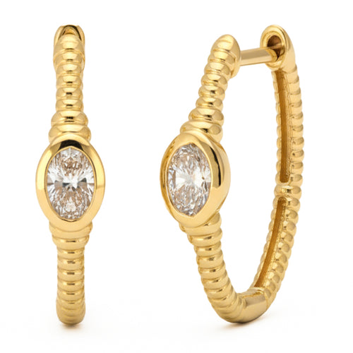 0.5ct 14K Yellow Gold  Diamond Earrings