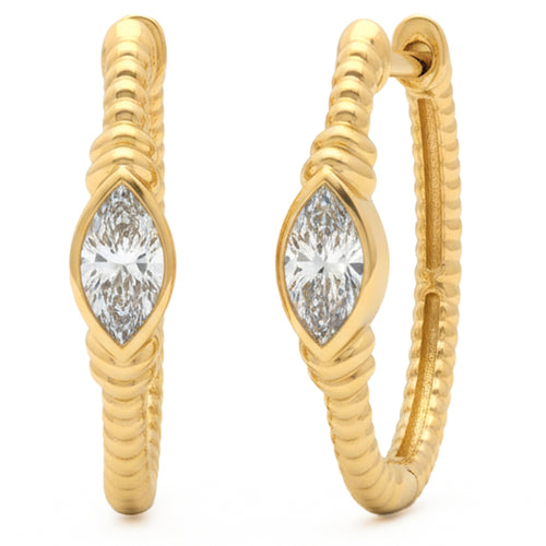 0.5ct 14K Yellow Gold  Diamond Earrings