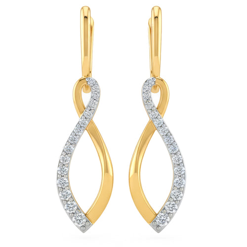 0.5ct 14K Yellow Gold  Diamond Earrings