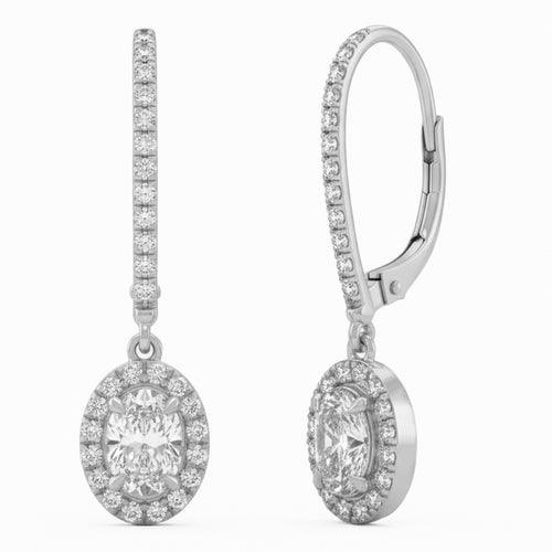 1.54ct 14K White Gold  Diamond Earrings