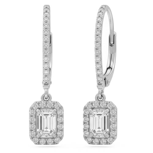 1.54ct 14K White Gold  Diamond Earrings