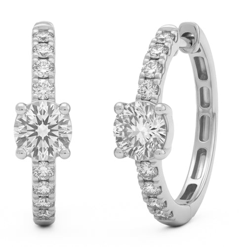1.54ct 14K White Gold  Diamond Earrings