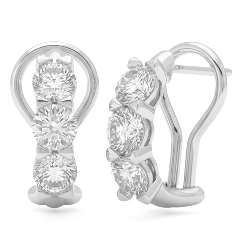 2.04ct 14K White Gold  Diamond Earrings