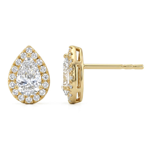 1.33ct 14K Yellow Gold  Diamond Earrings