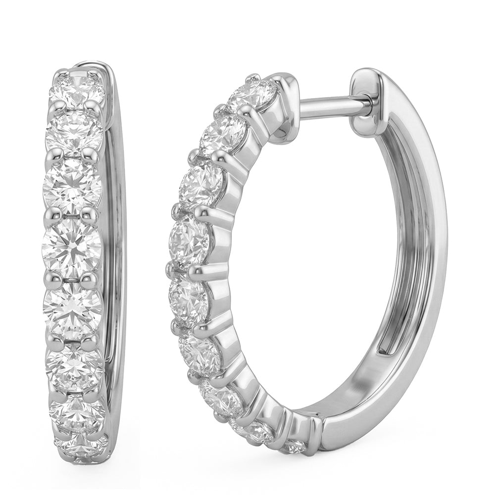 1.00ct 14K White Gold  Diamond Earrings