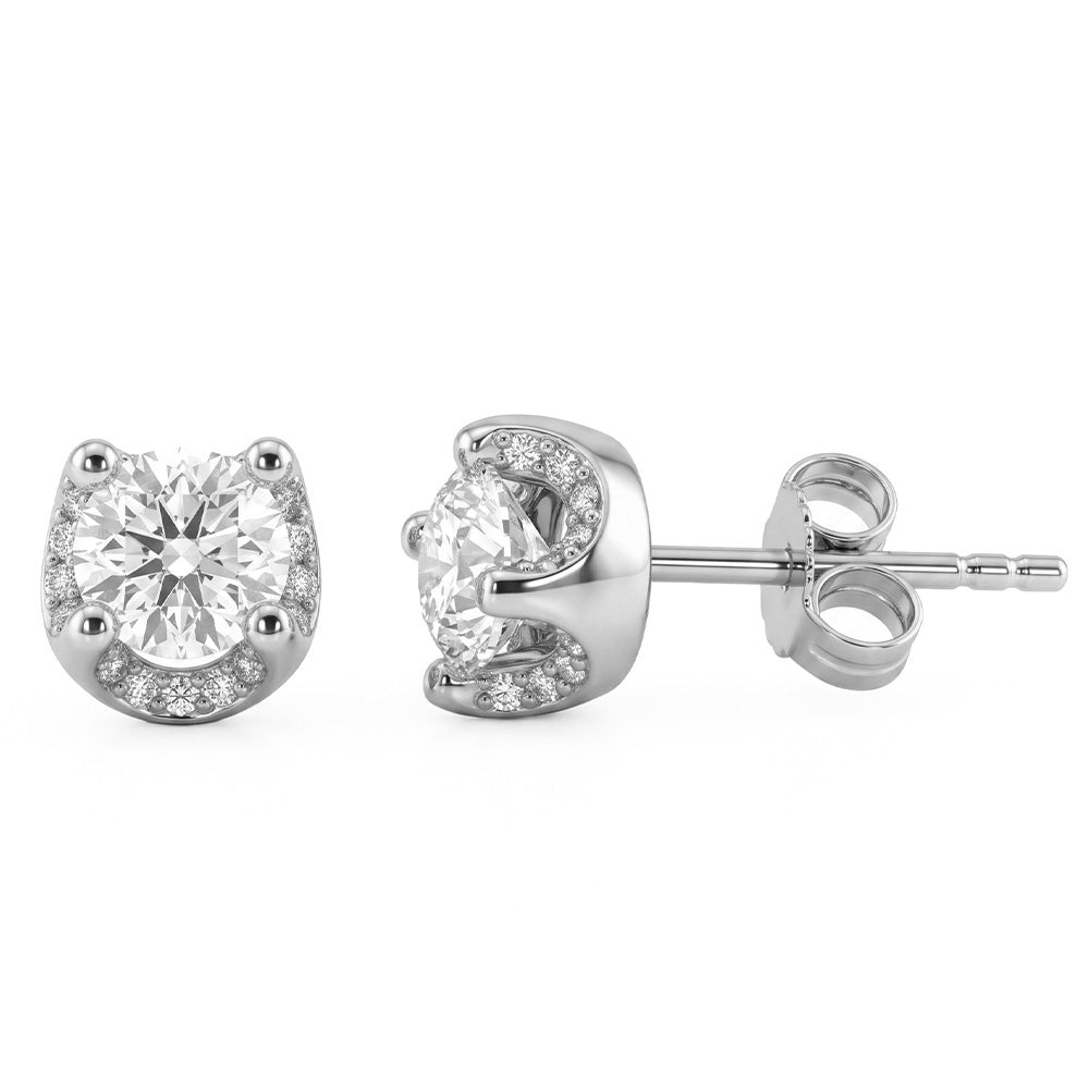 1.83ct 14K White Gold  Diamond Earrings