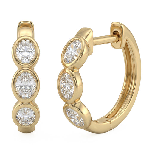 .50ct 14K Yellow Gold  Diamond Earrings