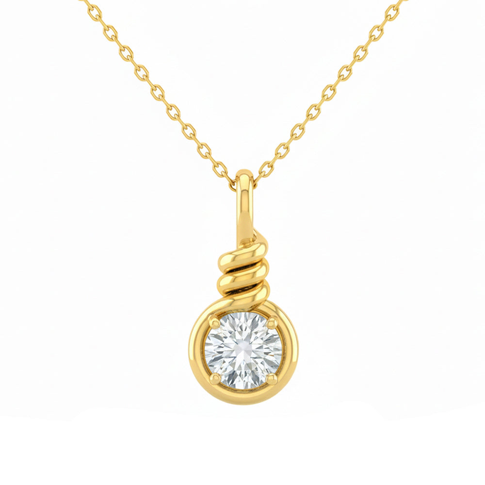 .95ct 14K Yellow Gold  Diamond Necklace 18