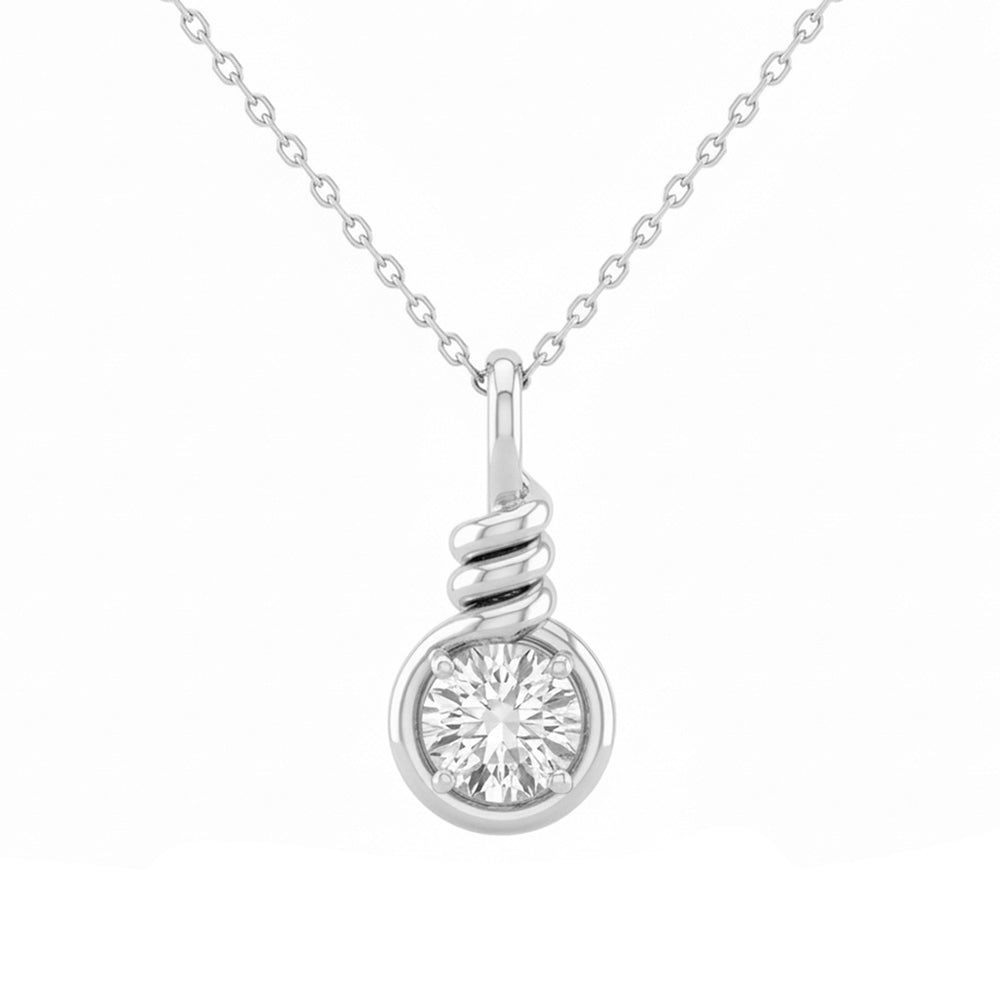.95ct 14K White Gold  Diamond Necklace 18