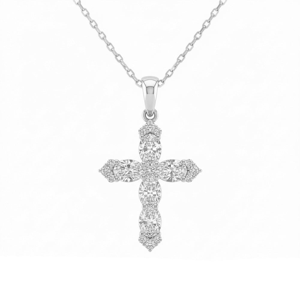 1.15ct 14K White Gold  Diamond Necklace 18