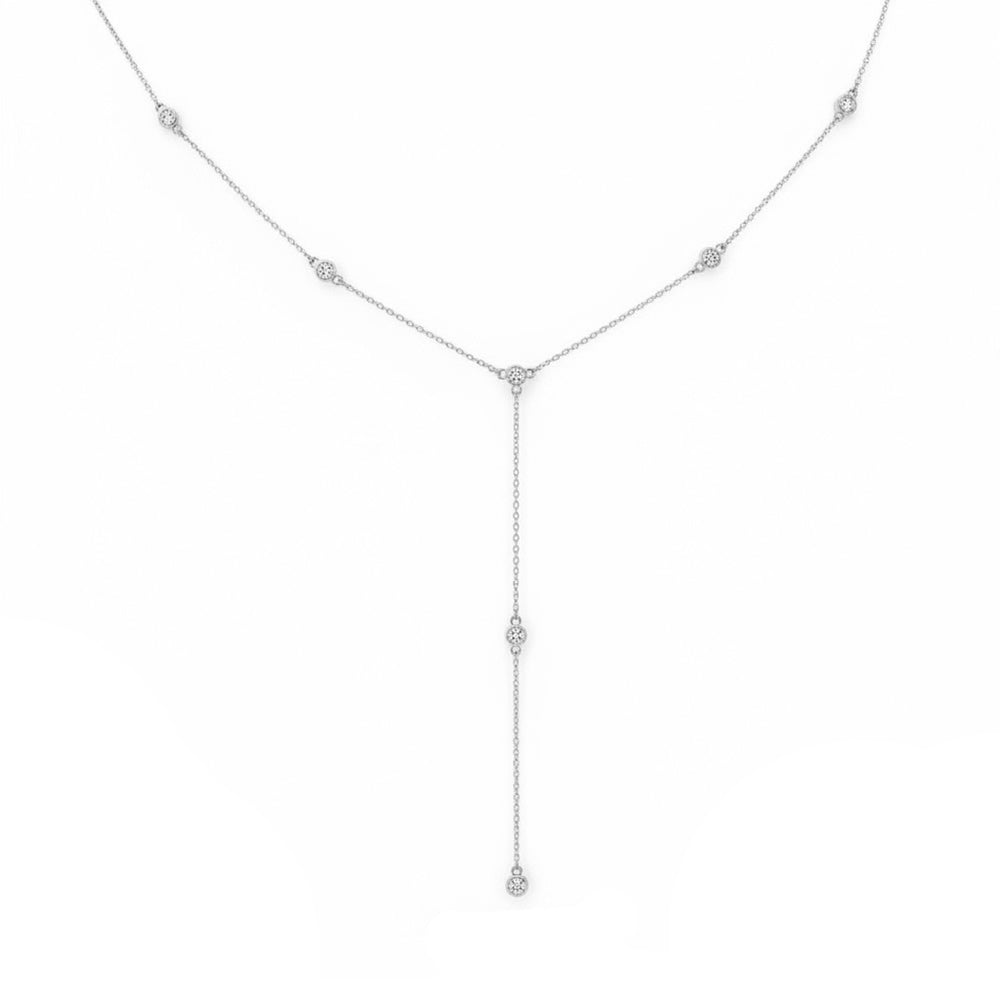 .32ct 14K White Gold  Diamond Necklace 18