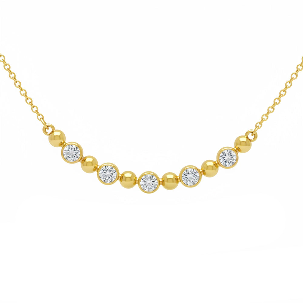 .32ct 14K Yellow Gold  Diamond Necklace 18