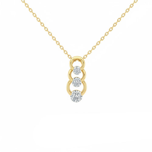 .49ct 14K Yellow Gold  Diamond Necklace 18