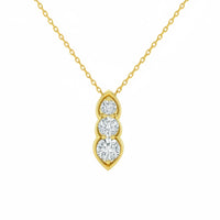 .99ct 14K Yellow Gold  Diamond Necklace 18
