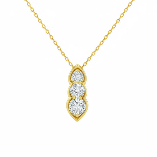 .99ct 14K Yellow Gold  Diamond Necklace 18