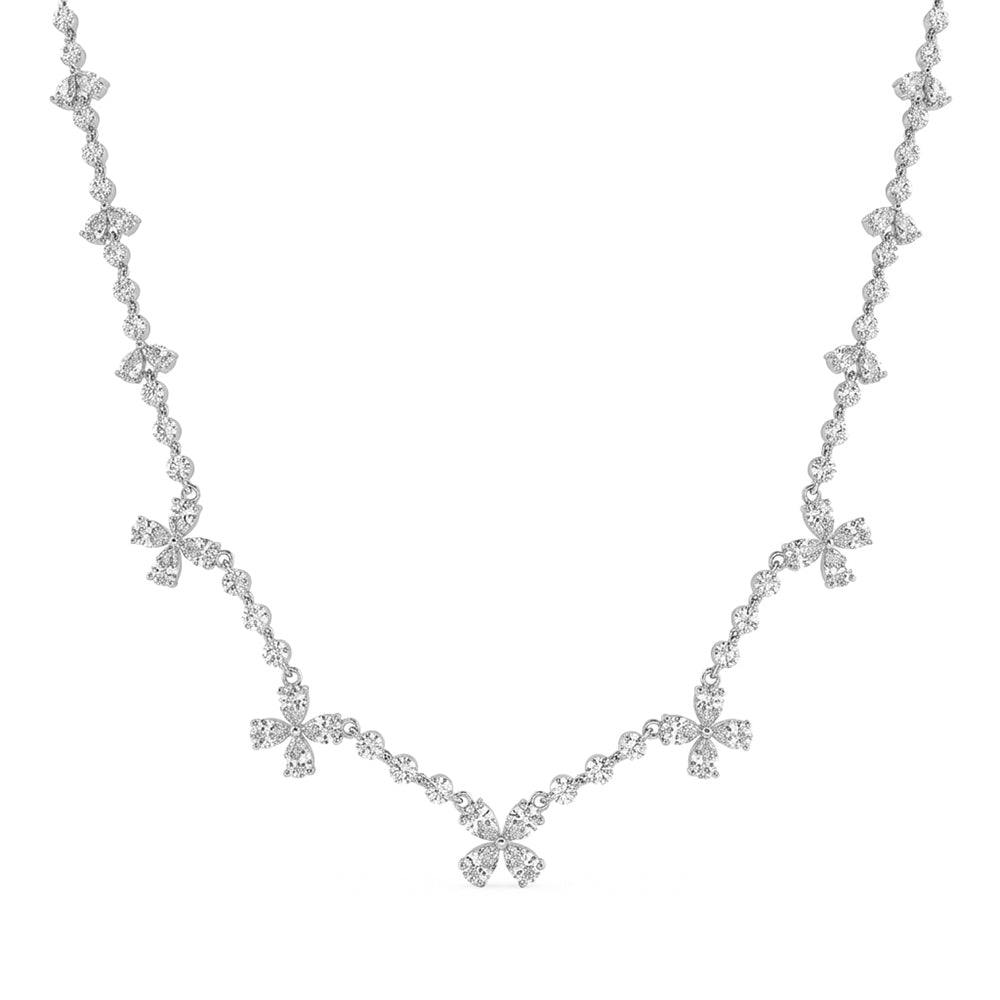 11.75ct 14K White Gold  Diamond Necklace 18