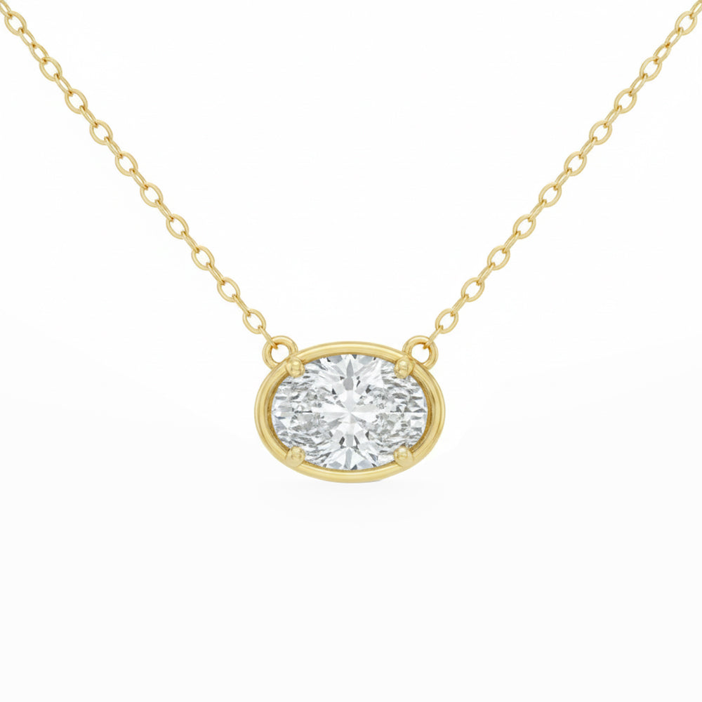 .92ct 14K Yellow Gold  Diamond Necklace 18