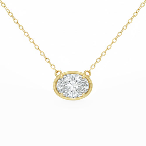 .92ct 14K Yellow Gold  Diamond Necklace 18