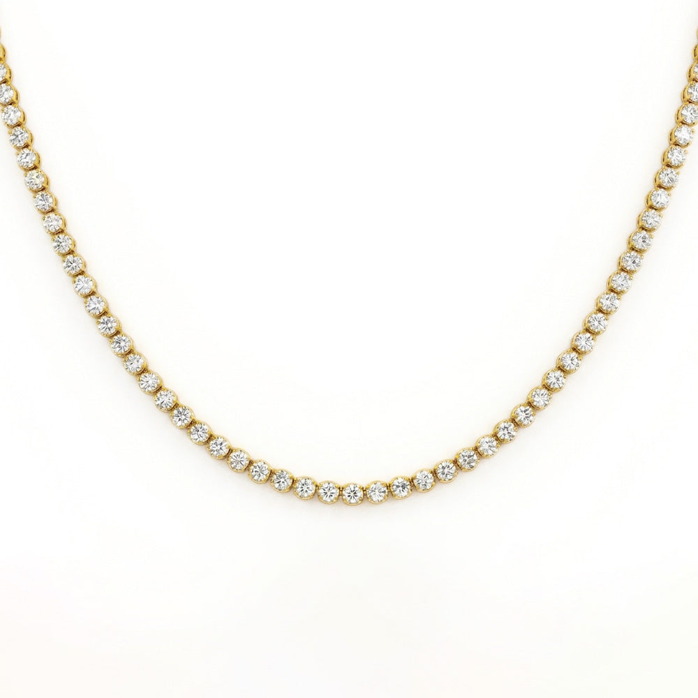 10.00ct 14K Yellow Gold  Diamond Necklace 17