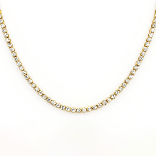 10.00ct 14K Yellow Gold  Diamond Necklace 17