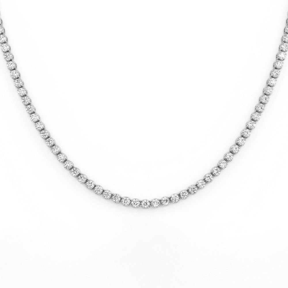 9.97ct 14K White Gold  Diamond Necklace 17