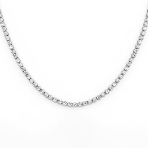 9.97ct 14K White Gold  Diamond Necklace 17
