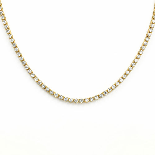10.00ct 14K Yellow Gold  Diamond Necklace 17