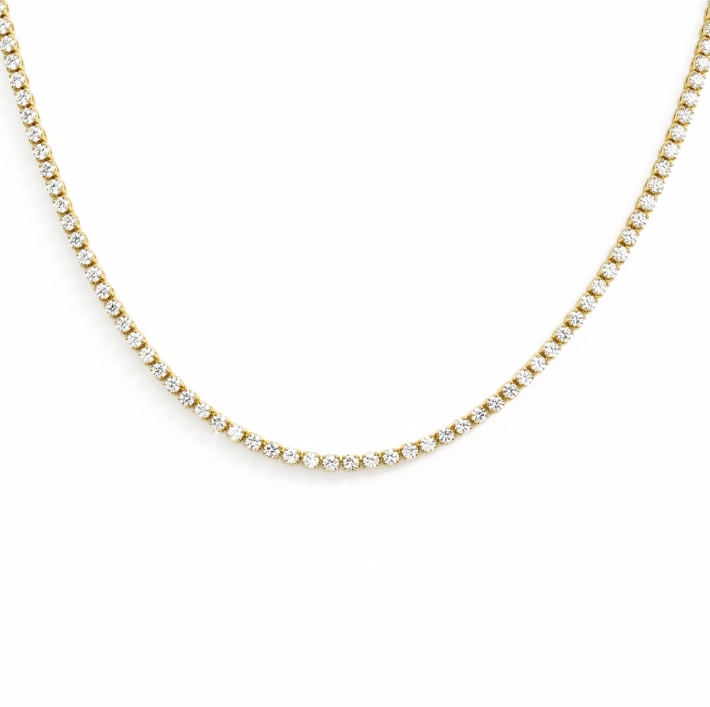 4.98ct 14K Yellow Gold  Diamond Necklace 17