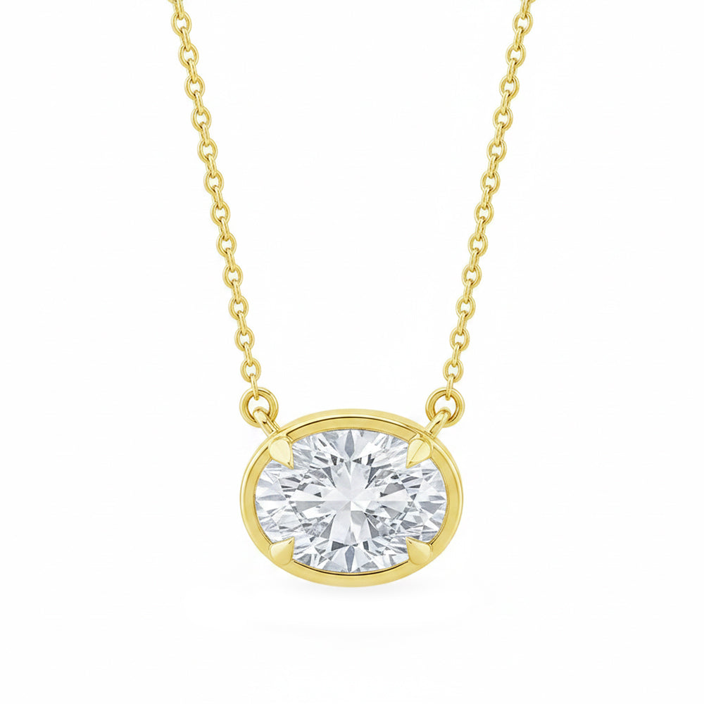 2.01ct 14K Yellow Gold  Diamond Necklace 18