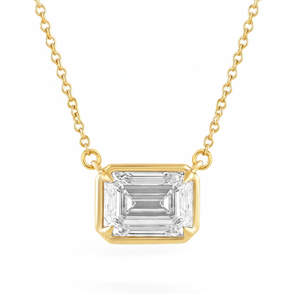 2.05ct 14K Yellow Gold  Diamond Necklace 16+2