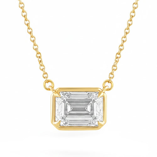 2.05ct 14K Yellow Gold  Diamond Necklace 16+2