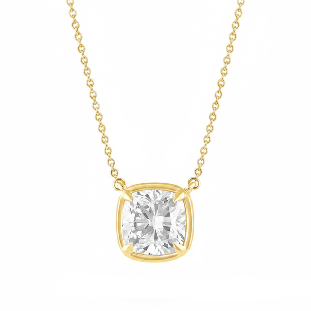 2.05ct 14K Yellow Gold  Diamond Necklace 18